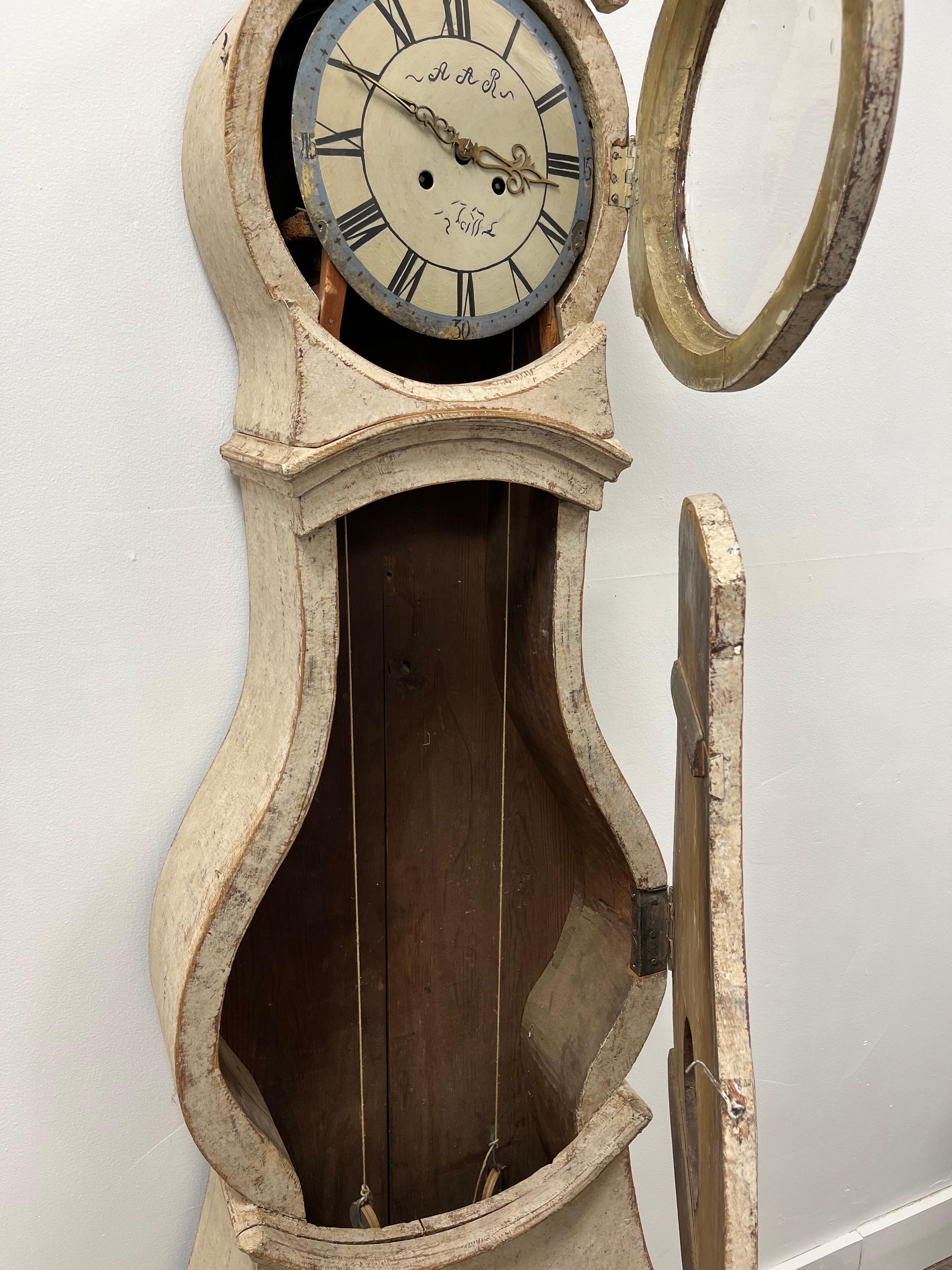 18th Century Swedish Case Clock For Sale 6