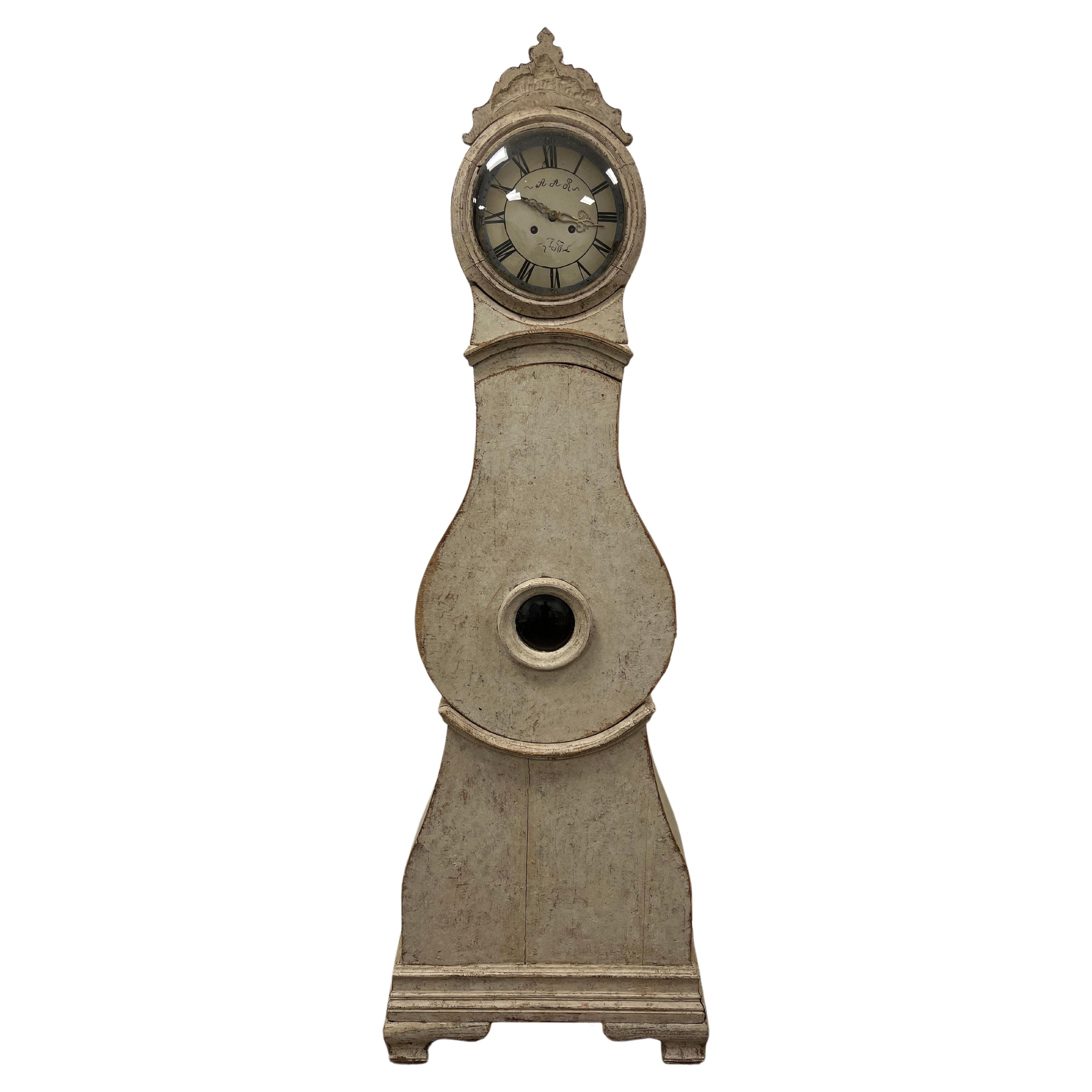 18th Century Swedish Case Clock For Sale