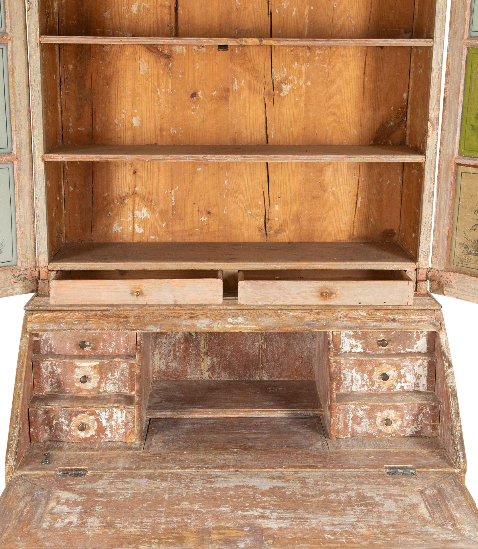 18th Century Swedish Chinoserie Secretary For Sale 2