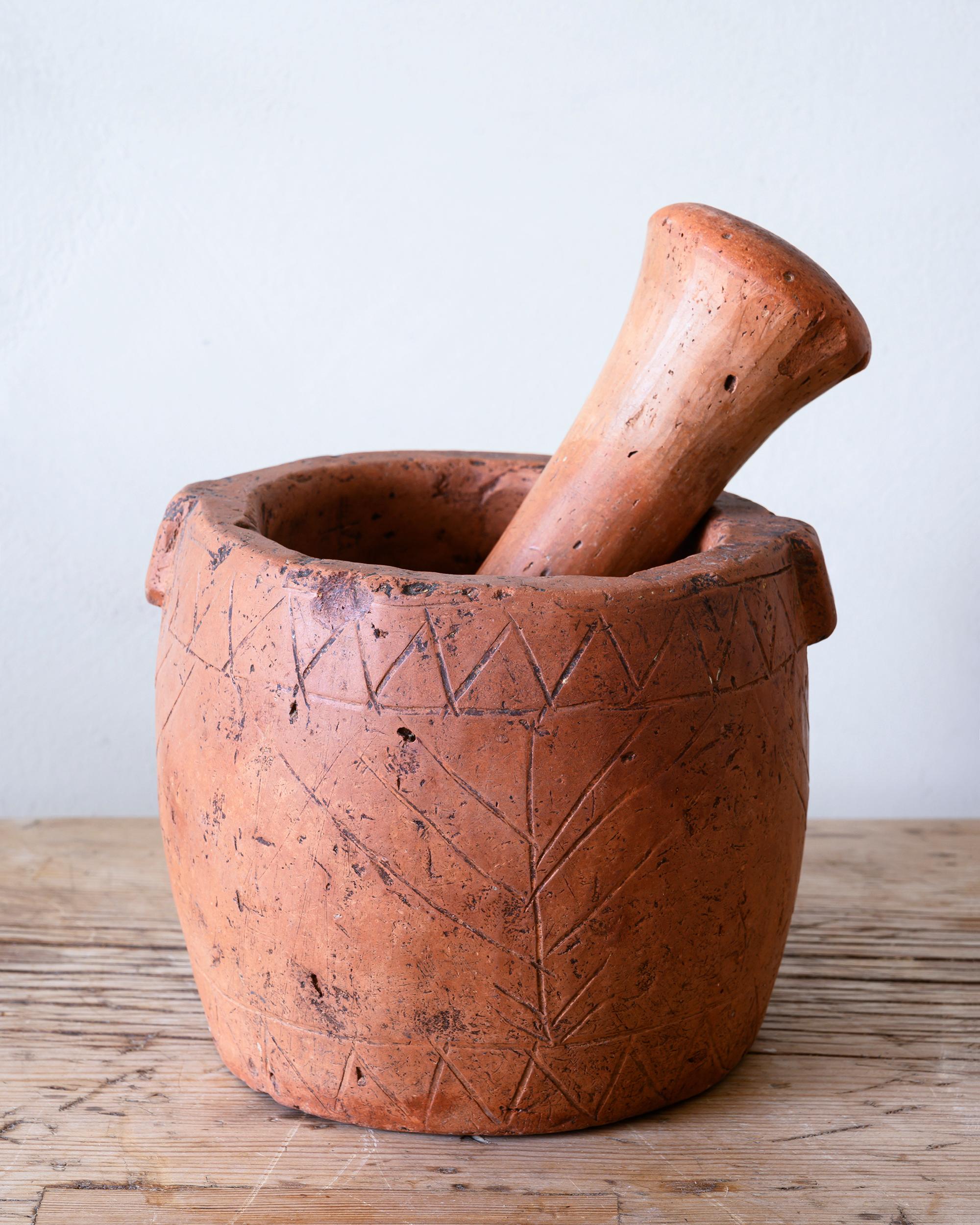 18th Century and Earlier 18th Century Swedish Clay Mortar For Sale