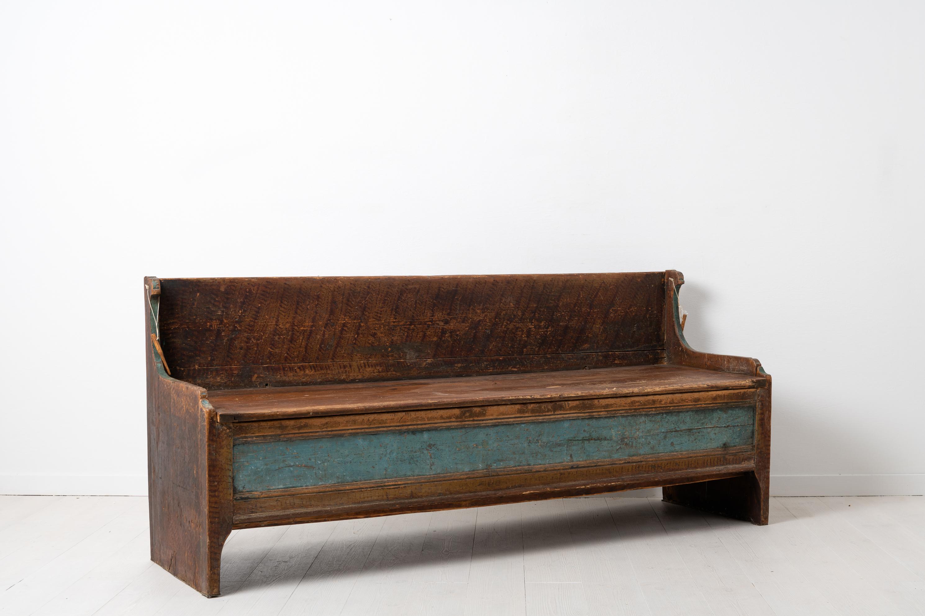 18th Century Swedish Country Bench in Pine 2