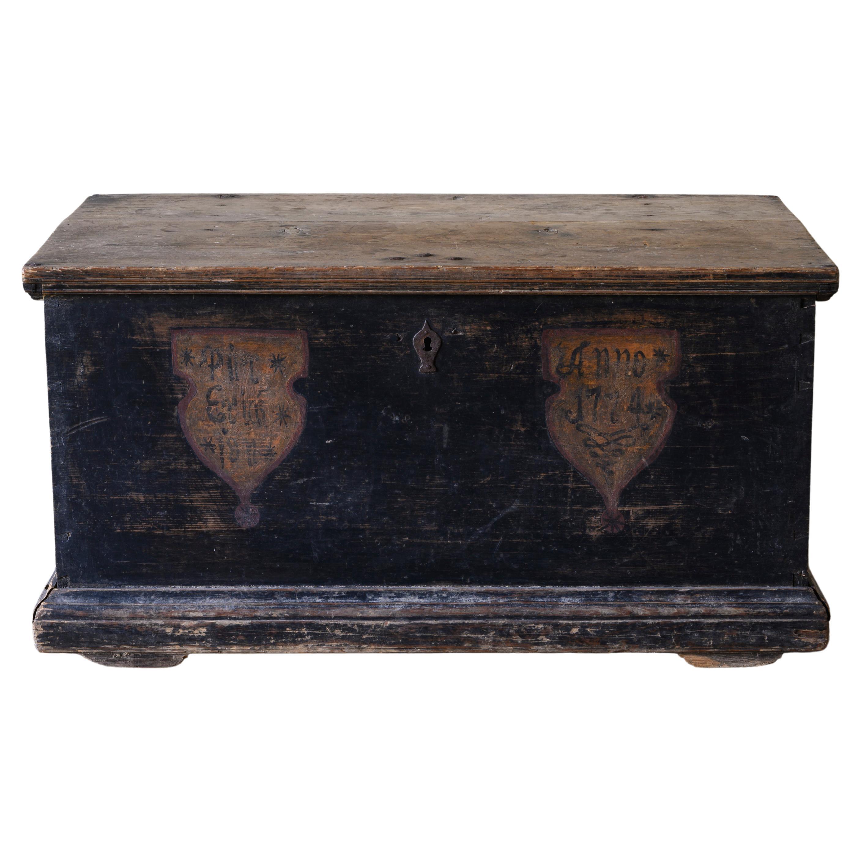 18th Century Swedish Dowry Chest, Dated 1774