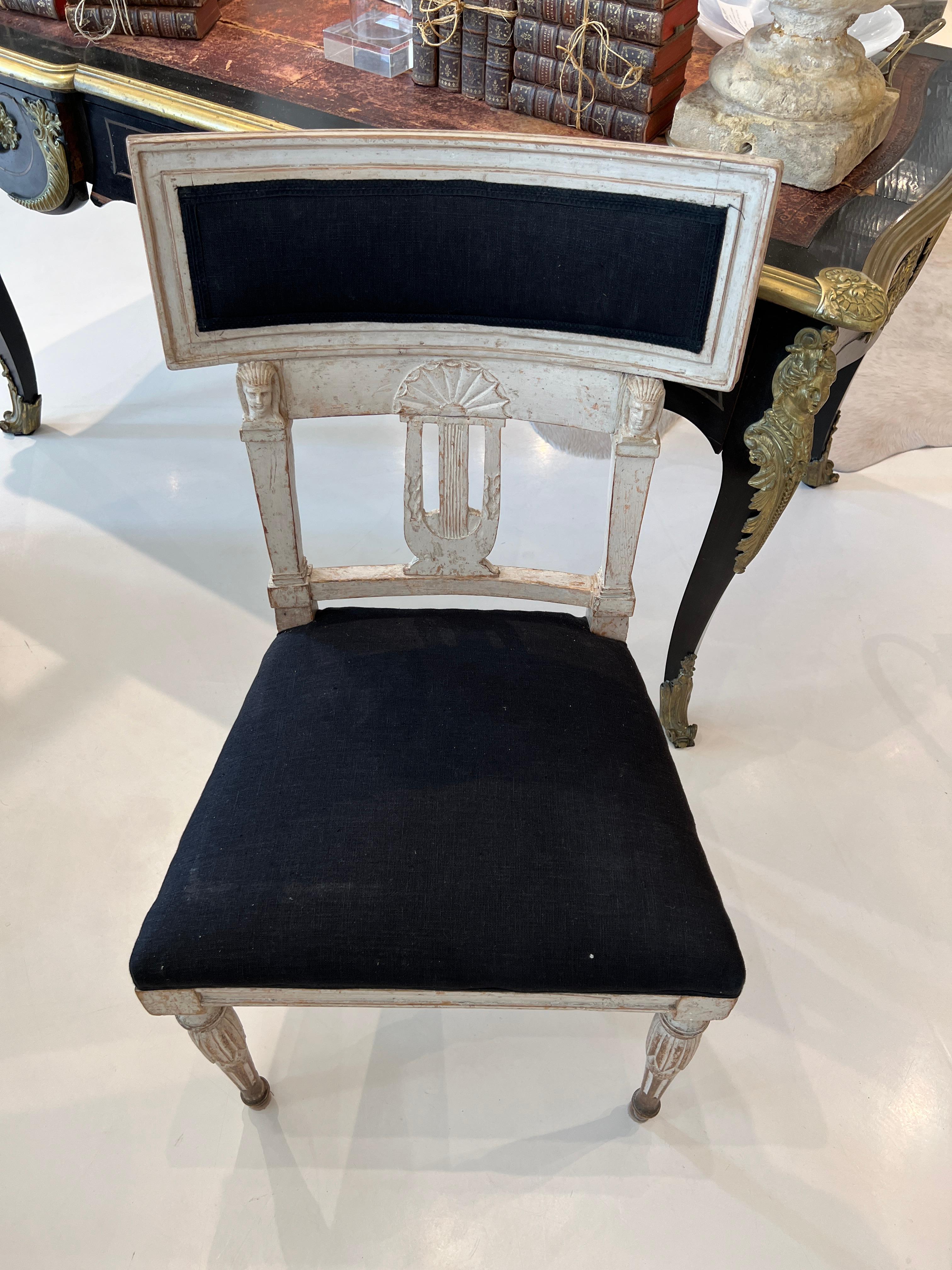Gustavian 18th Century Swedish Egyptian Chair For Sale