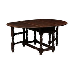 18th Century Swedish Fir Wood Double-Drop Leaf & Gate-leg Table