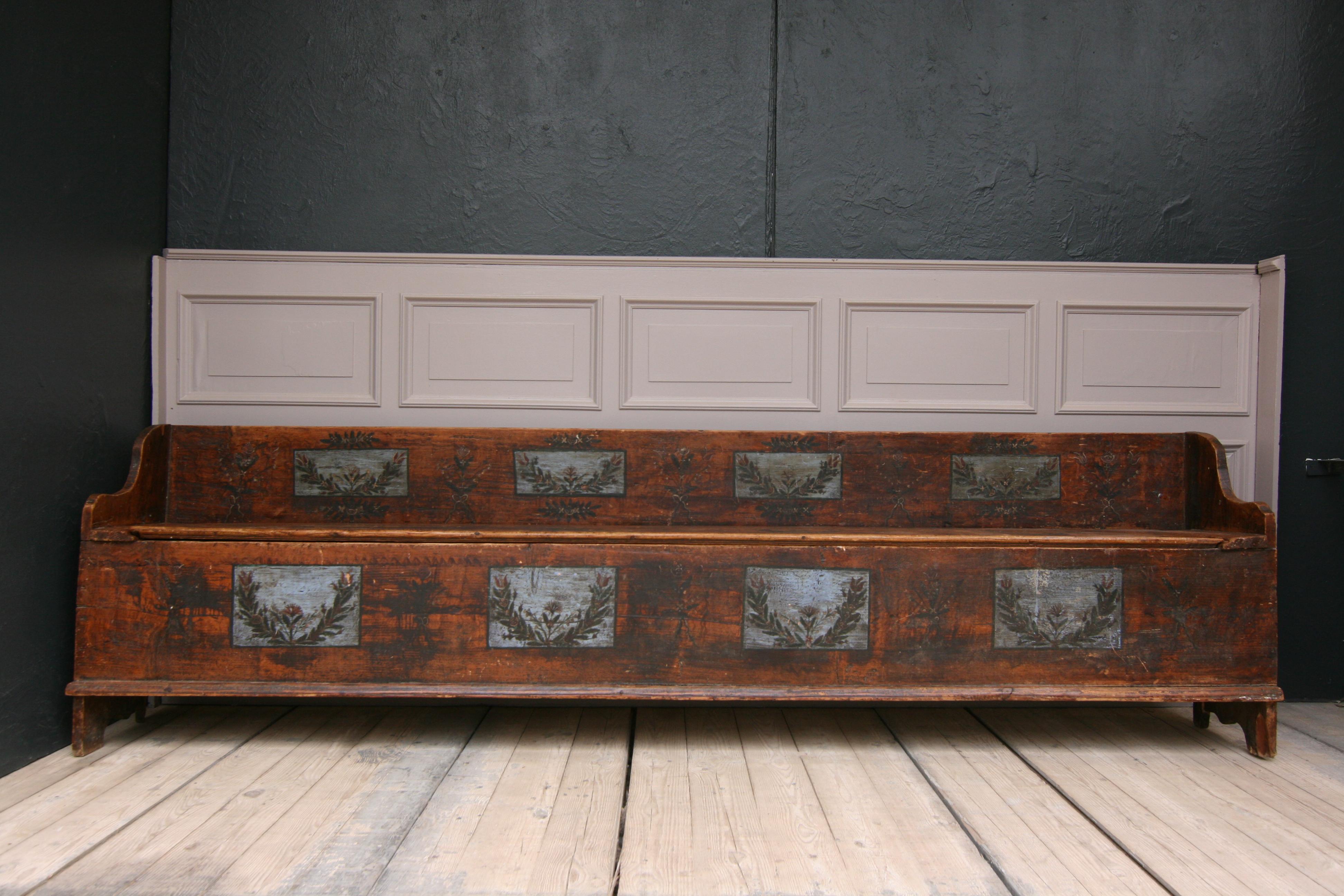 18th Century Swedish Folk Art Bench 5