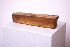 18th Century Swedish Folk Art Birch Box, Dated 1752, with Sliding Lid