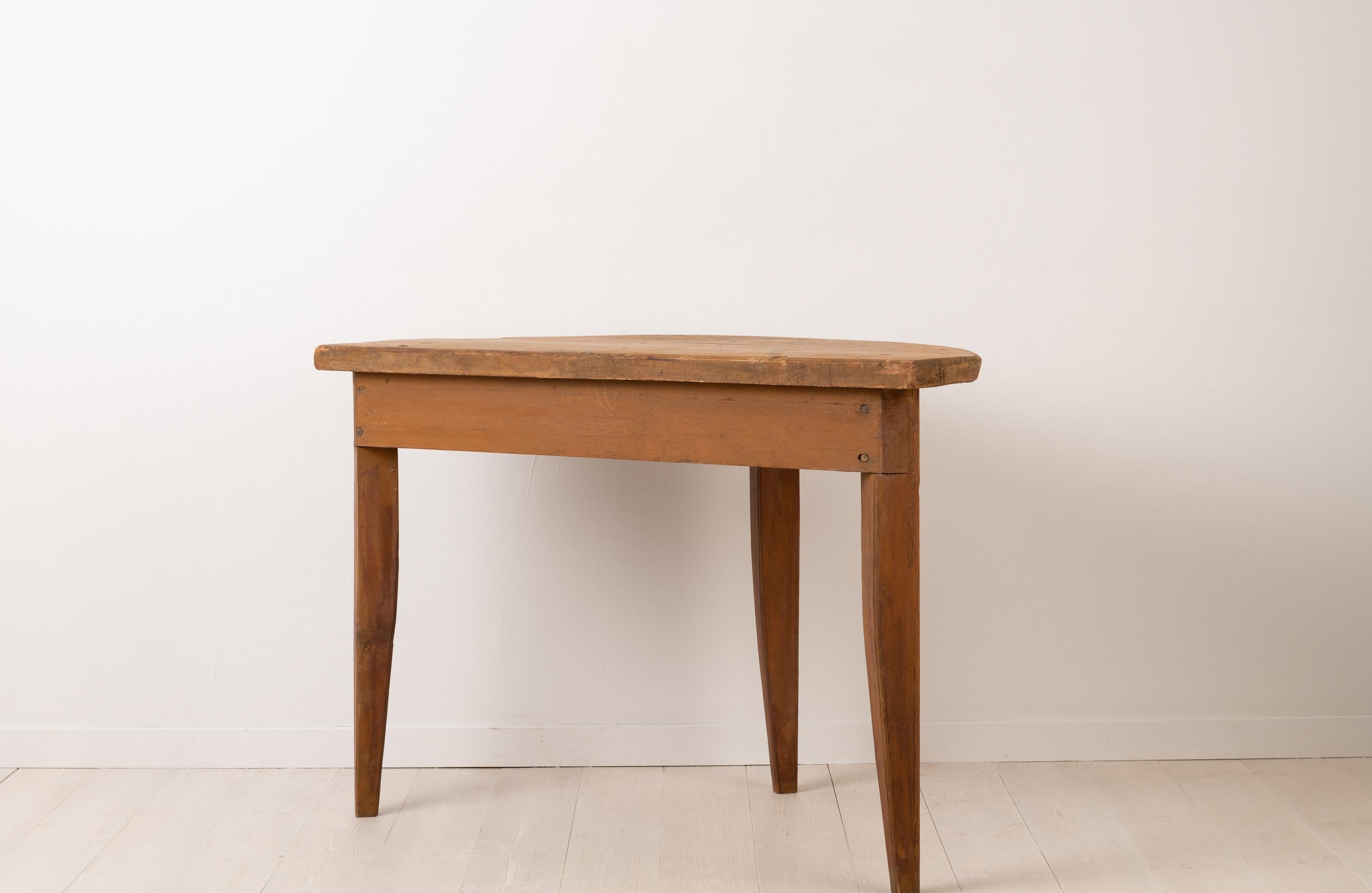 Pine 18th Century Swedish Folk Art Console or Wall Table For Sale