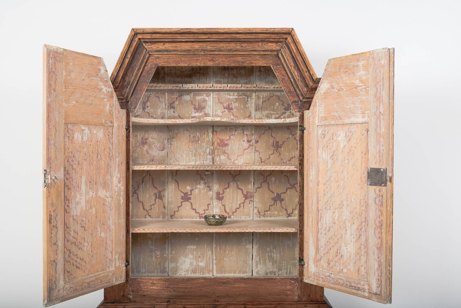 18th Century Swedish Folk Art Cupboard 1