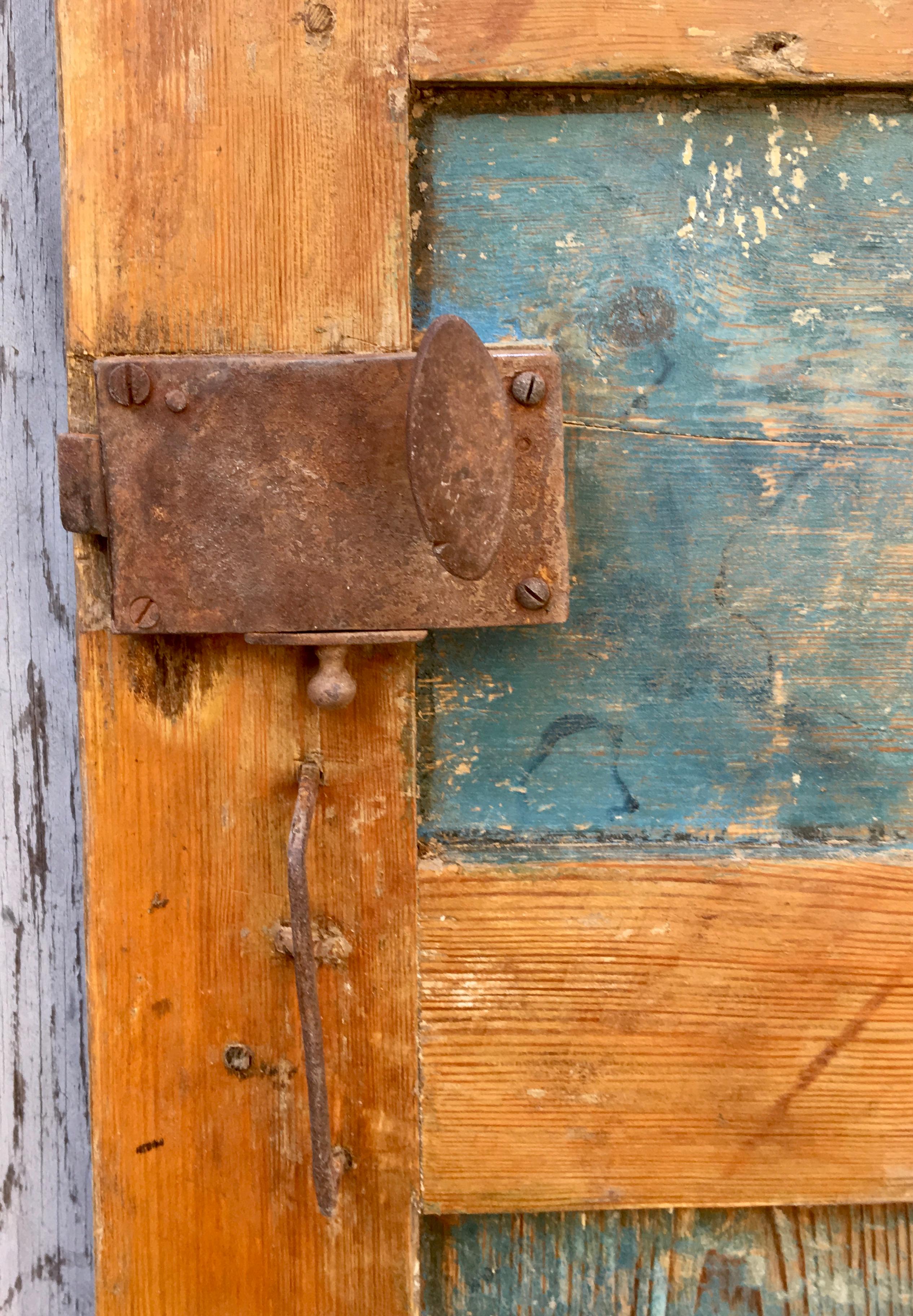 Arte popolare Porta folkloristica svedese del XVIII secolo con decorazioni originali in finto marmo in vendita