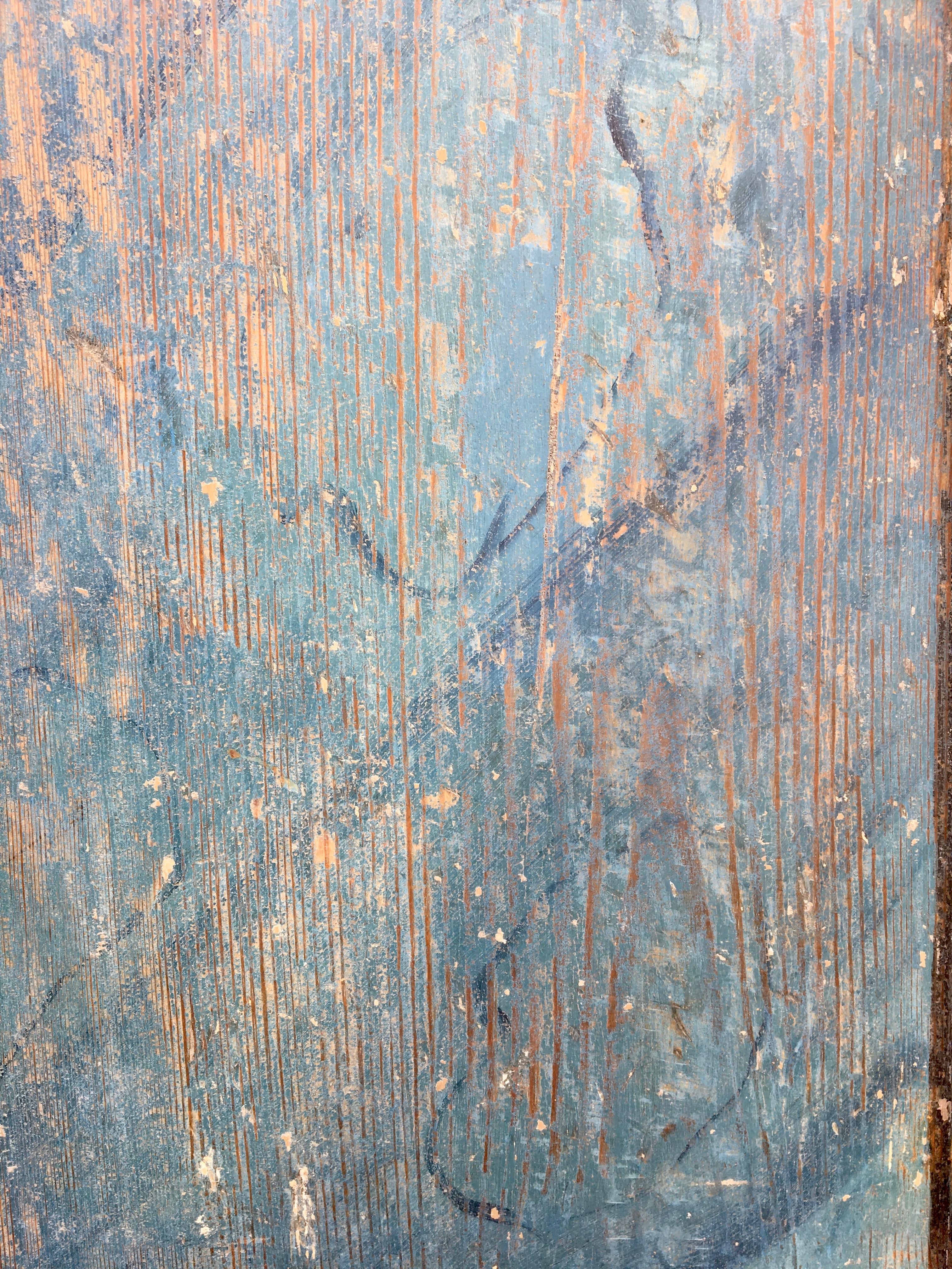Porta folkloristica svedese del XVIII secolo con decorazioni originali in finto marmo in vendita 2