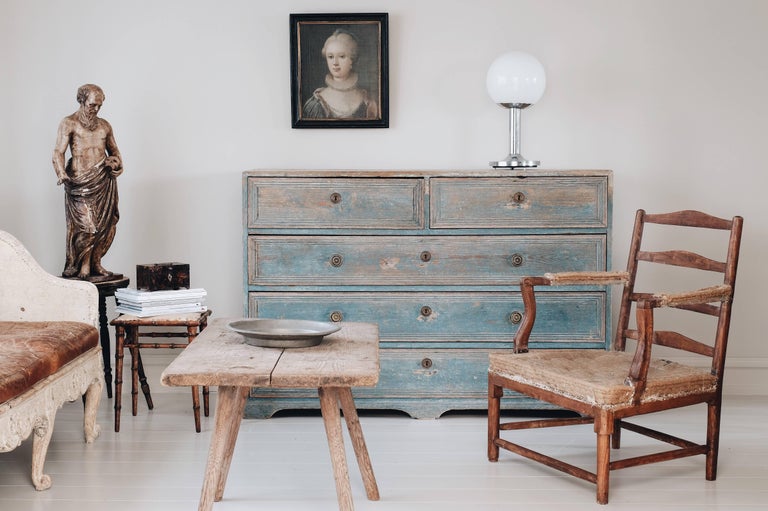18th Century Swedish Folk Art Stool at 1stDibs