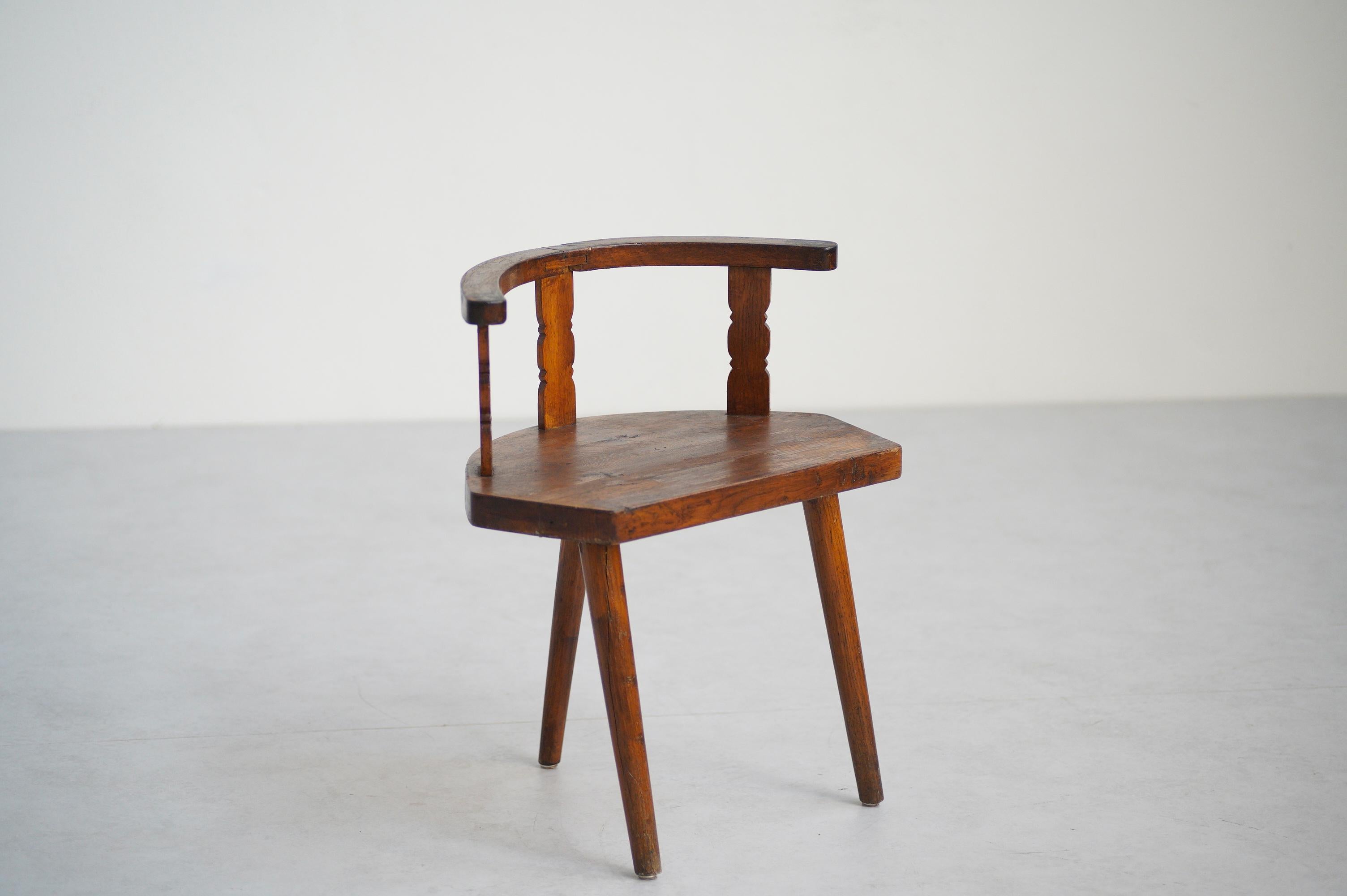 Fauteuil folklorique suédois Bleking du 18ème siècle