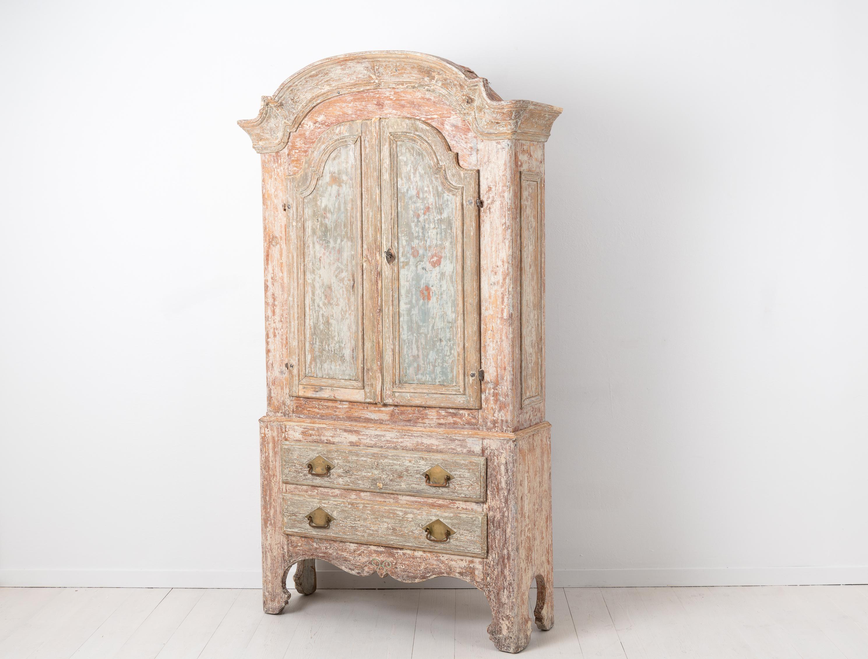 18th Century Swedish Genuine Rococo Cabinet 1