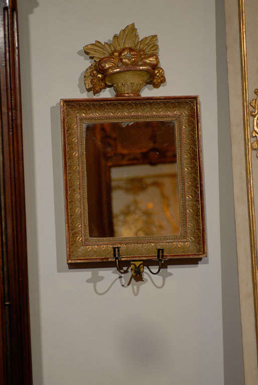 18th Century Swedish Giltwood Mirrored Sconces 4