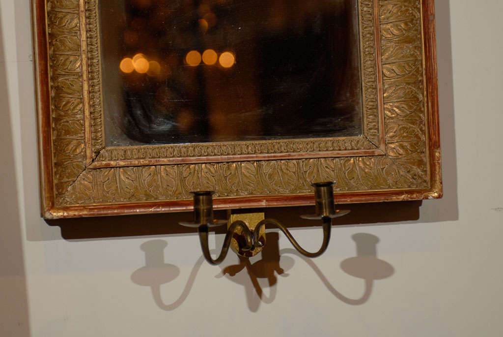 18th Century Swedish Giltwood Mirrored Sconces In Good Condition In Atlanta, GA