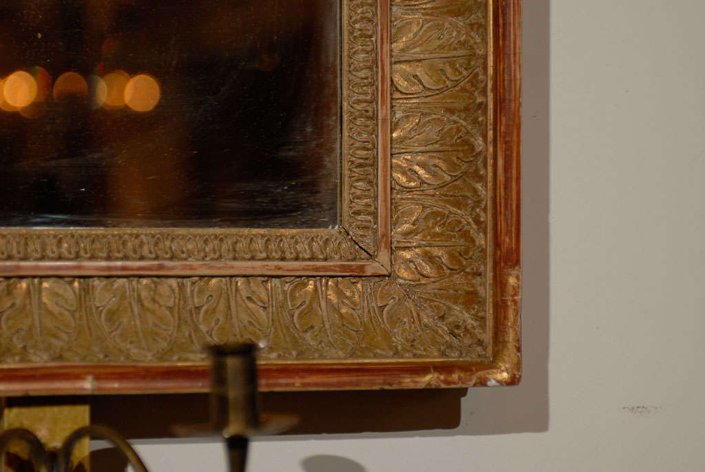 18th Century and Earlier 18th Century Swedish Giltwood Mirrored Sconces