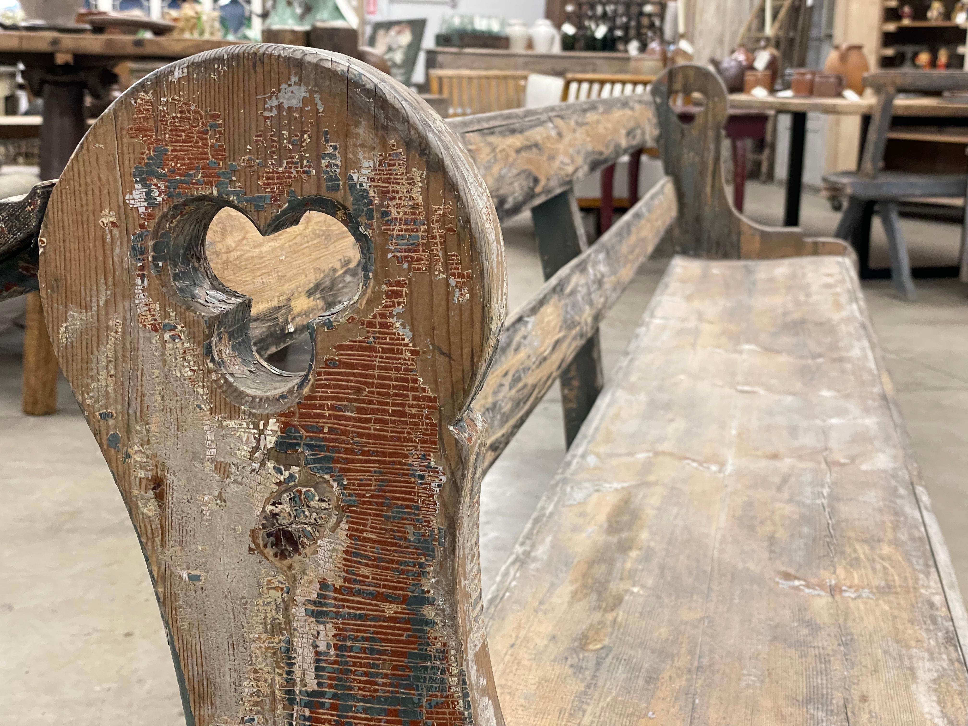 18th Century Swedish Gothic Pew In Good Condition For Sale In Calgary, Alberta