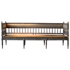 18th Century Swedish Gustavian 8-Legged Sofa