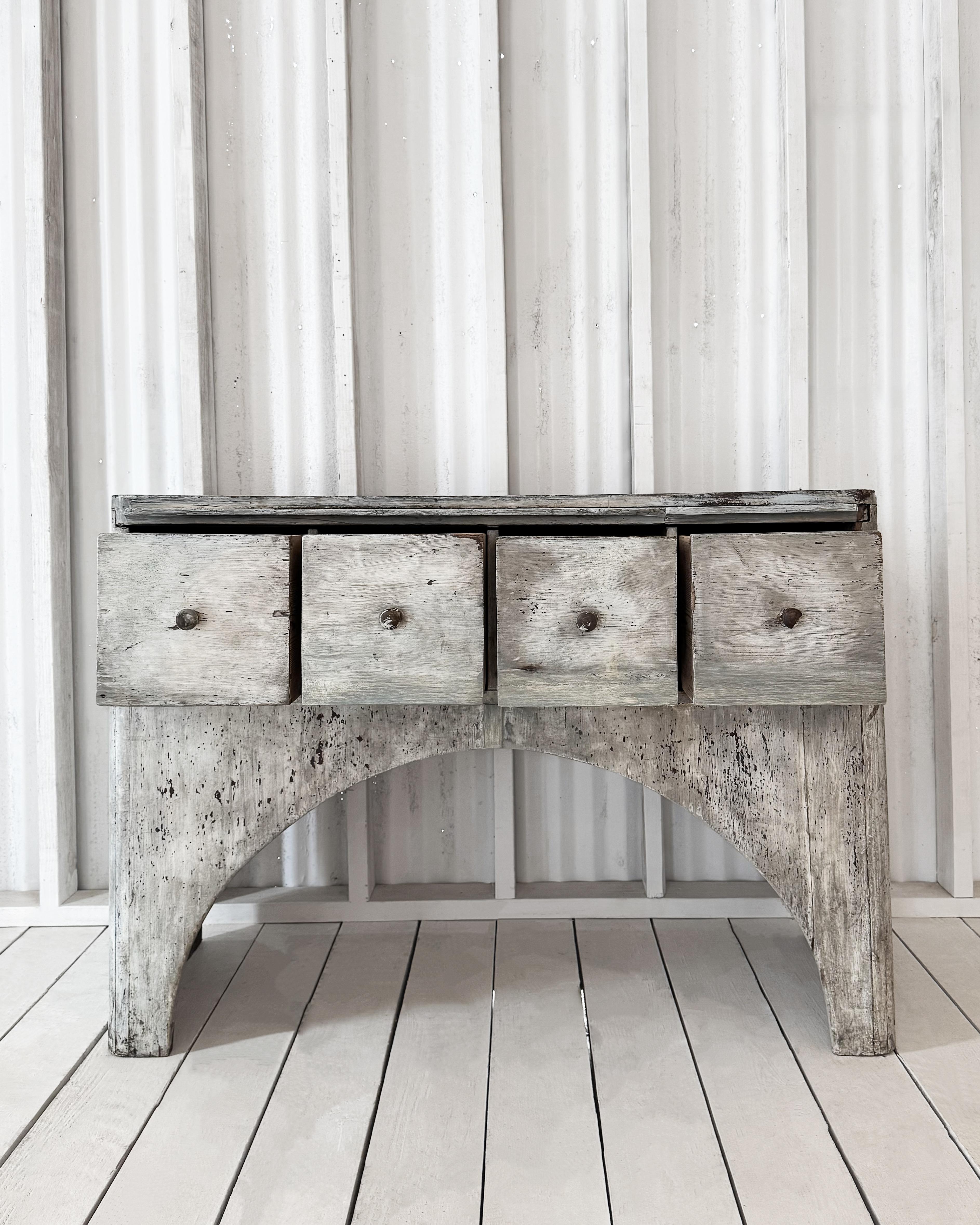 18th Century Swedish Gustavian Arched Console Table For Sale 11