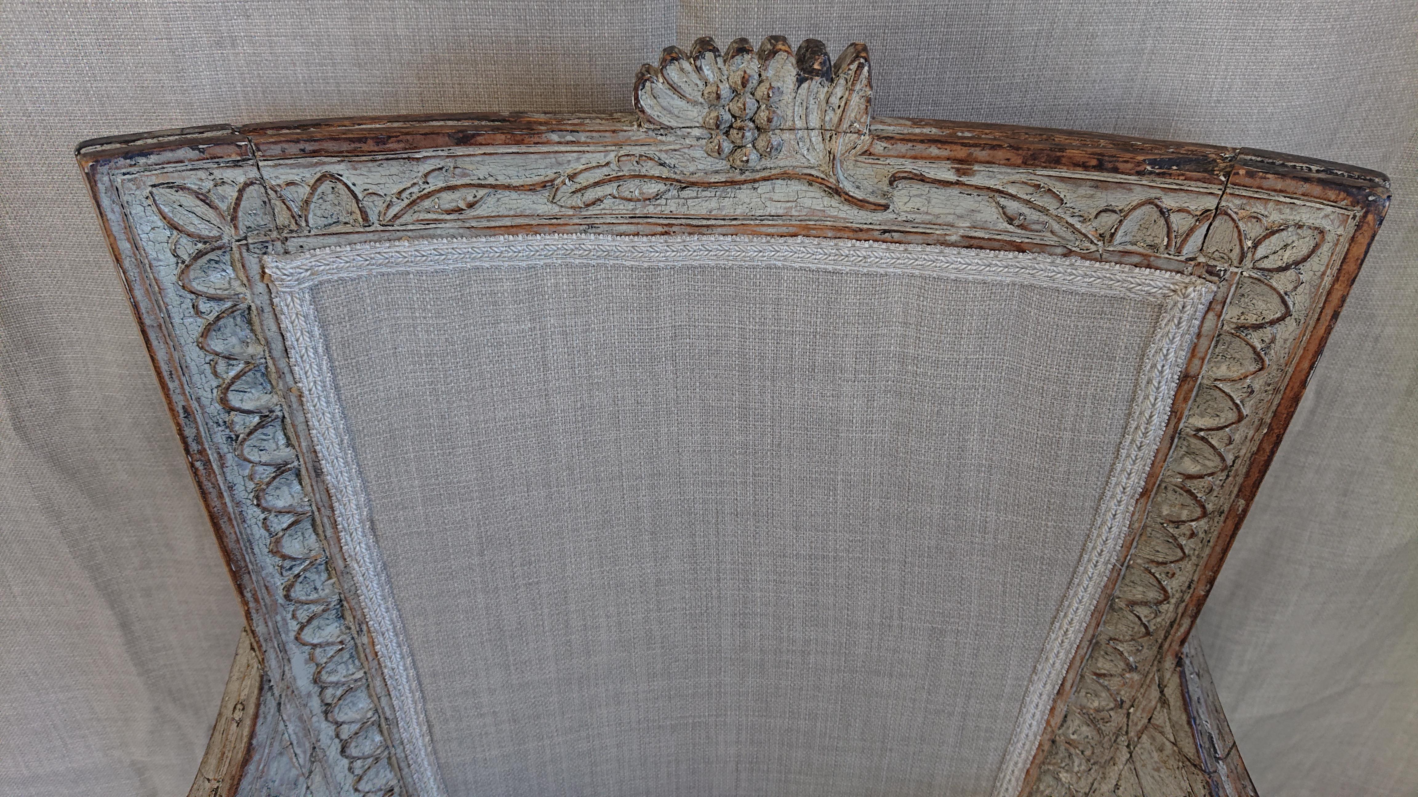 18th Century Swedish Gustavian Armchair with Originalpaint For Sale 1