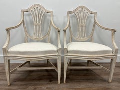 Pair of 18th Century Swedish Gustavian Armchairs by Johan Erik Höglander