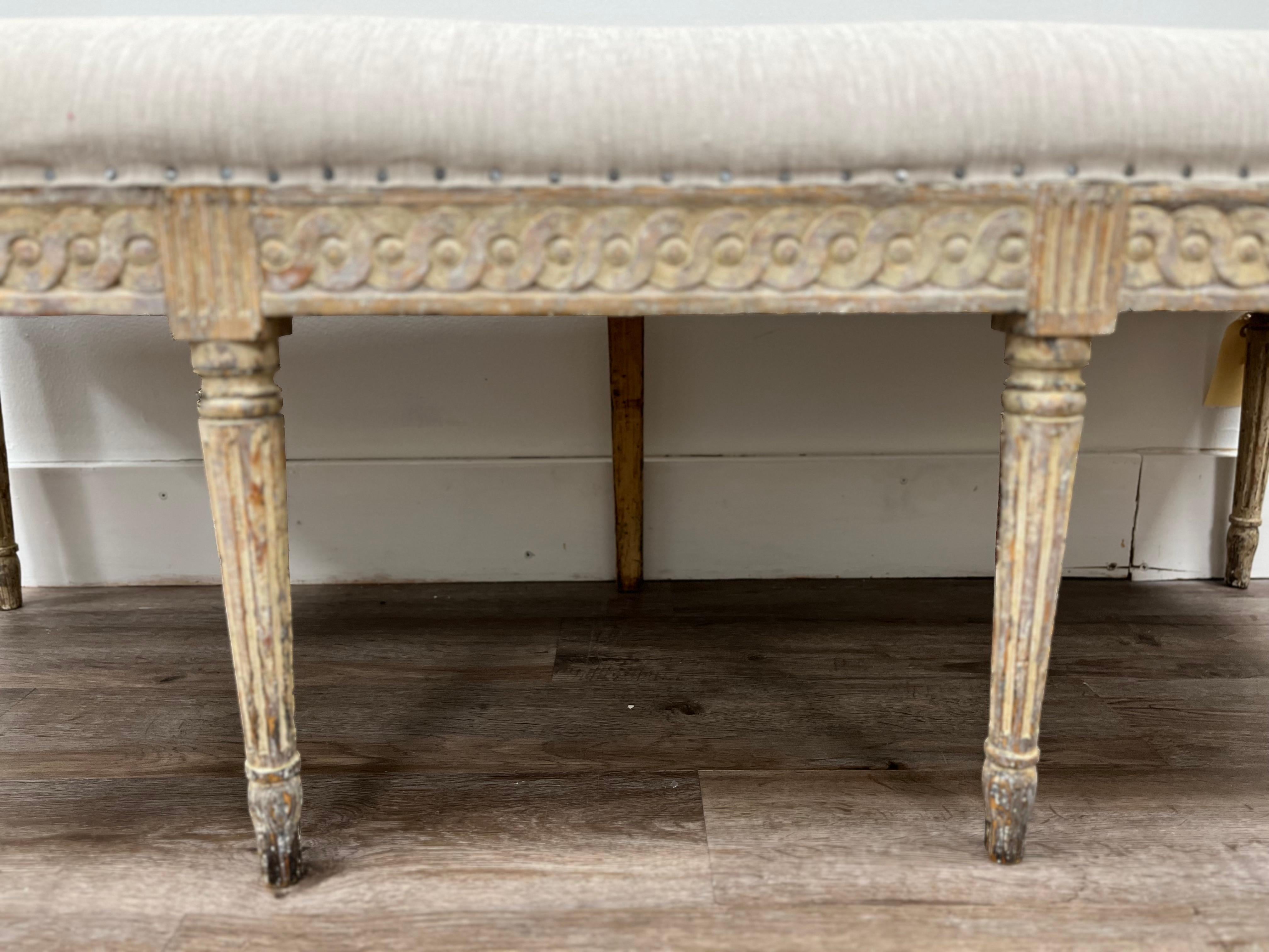 18th Century Swedish Gustavian Bench For Sale 1