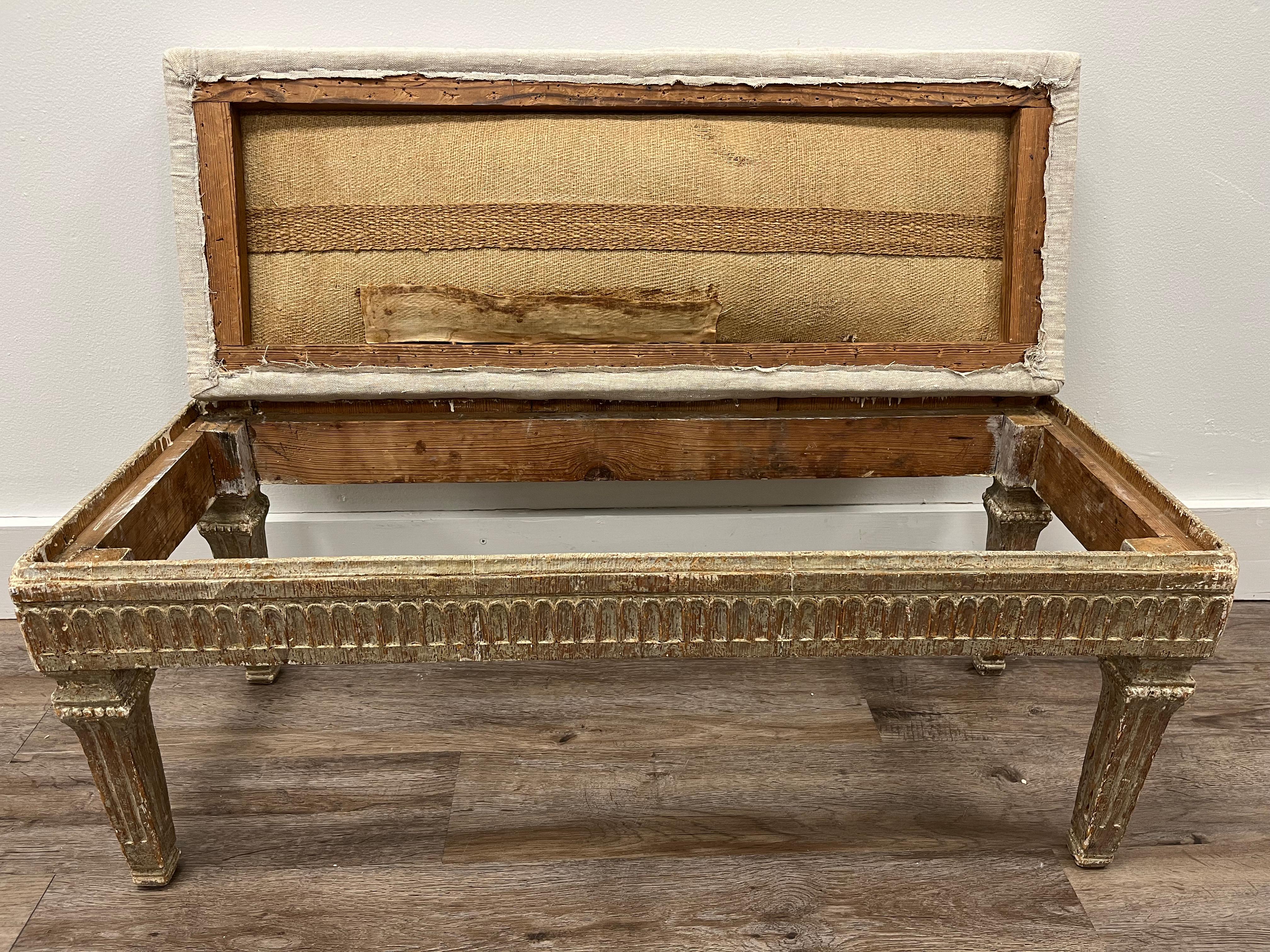18th Century Swedish Gustavian Bench For Sale 2