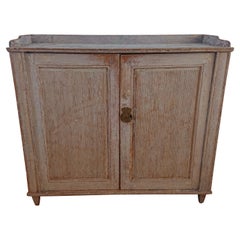 18th Century Swedish Gustavian Buffet with Reeded Doors & Original Paint