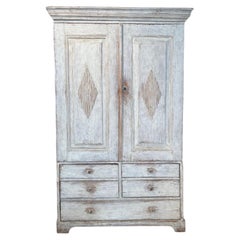 18th Century Swedish Gustavian Cabinet with Reeded Diamonds