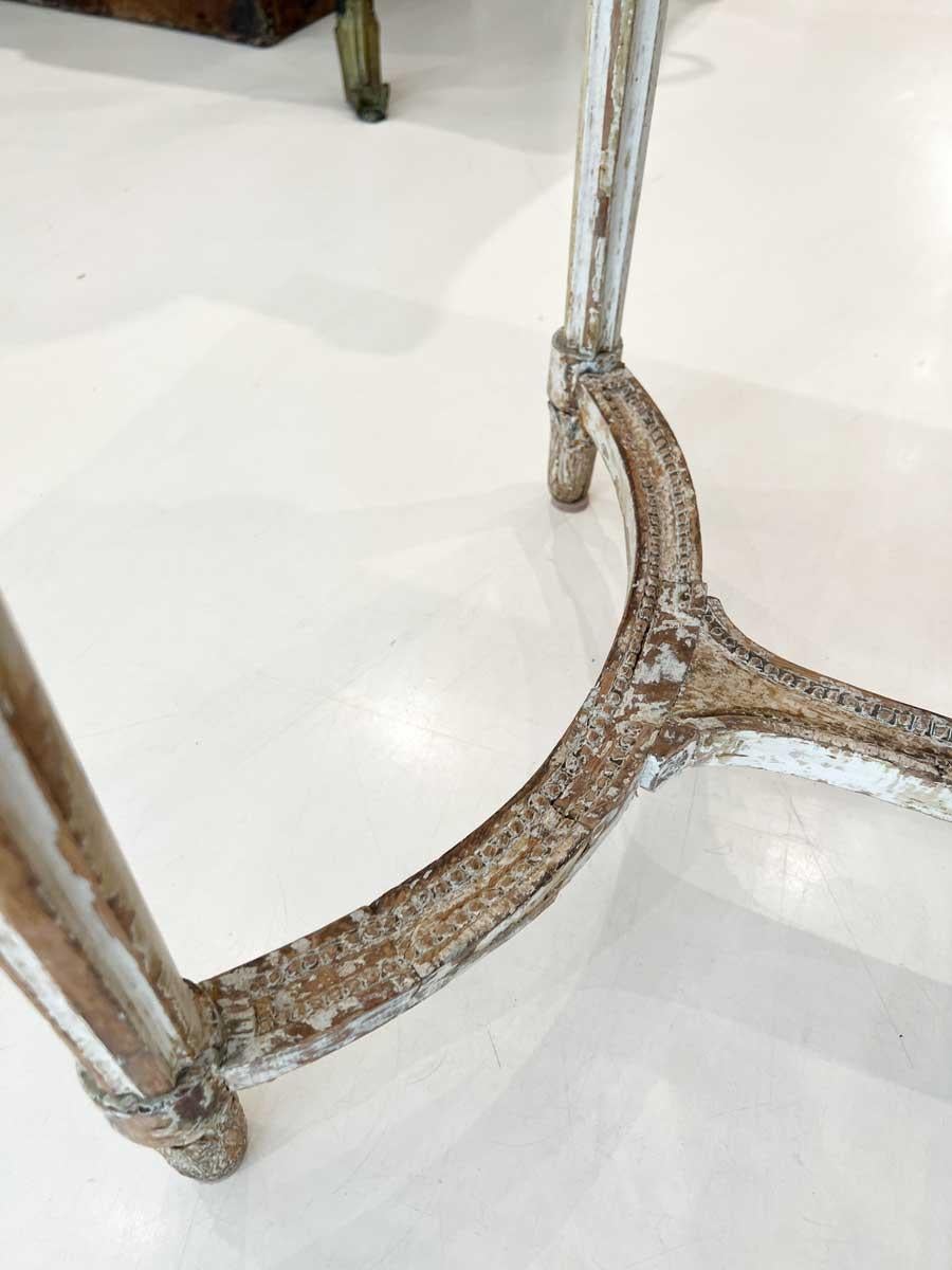 18th Century Swedish Gustavian Console with Carving on Stretcher 2