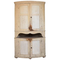 18th Century Swedish Gustavian Corner Cupboard