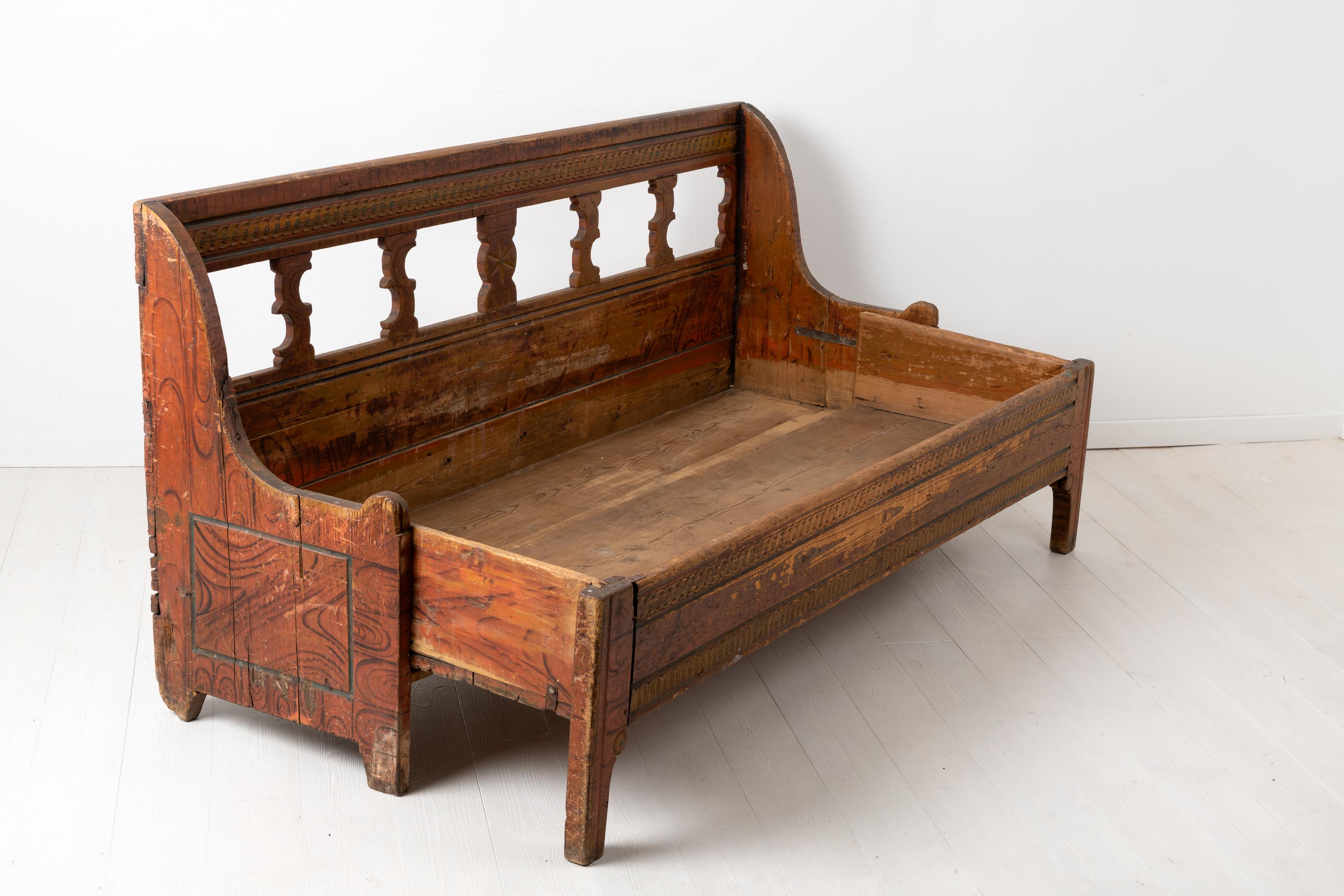 18th Century Swedish Gustavian Country Bench For Sale 7