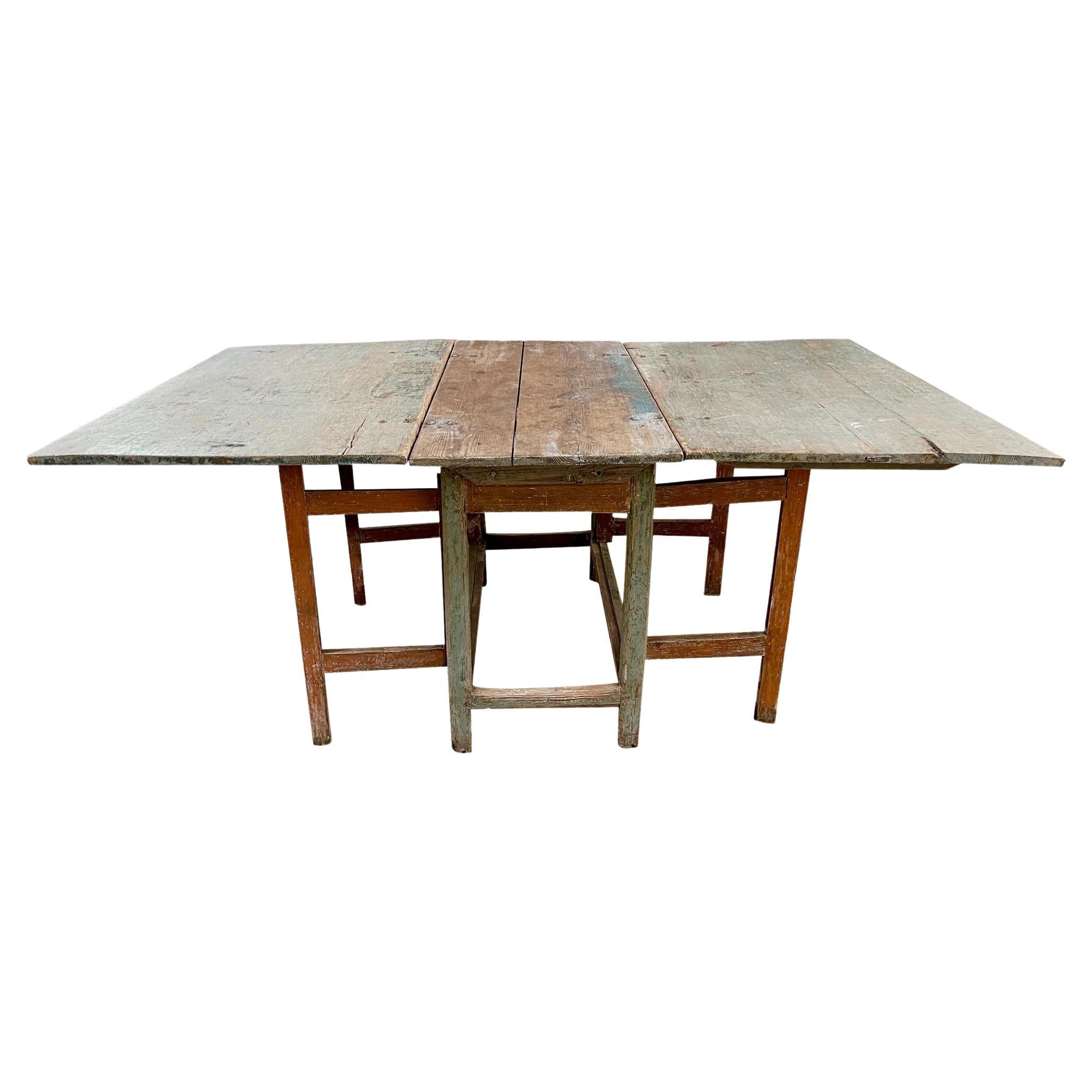 18th Century Swedish Gustavian Drop-Leaf Table