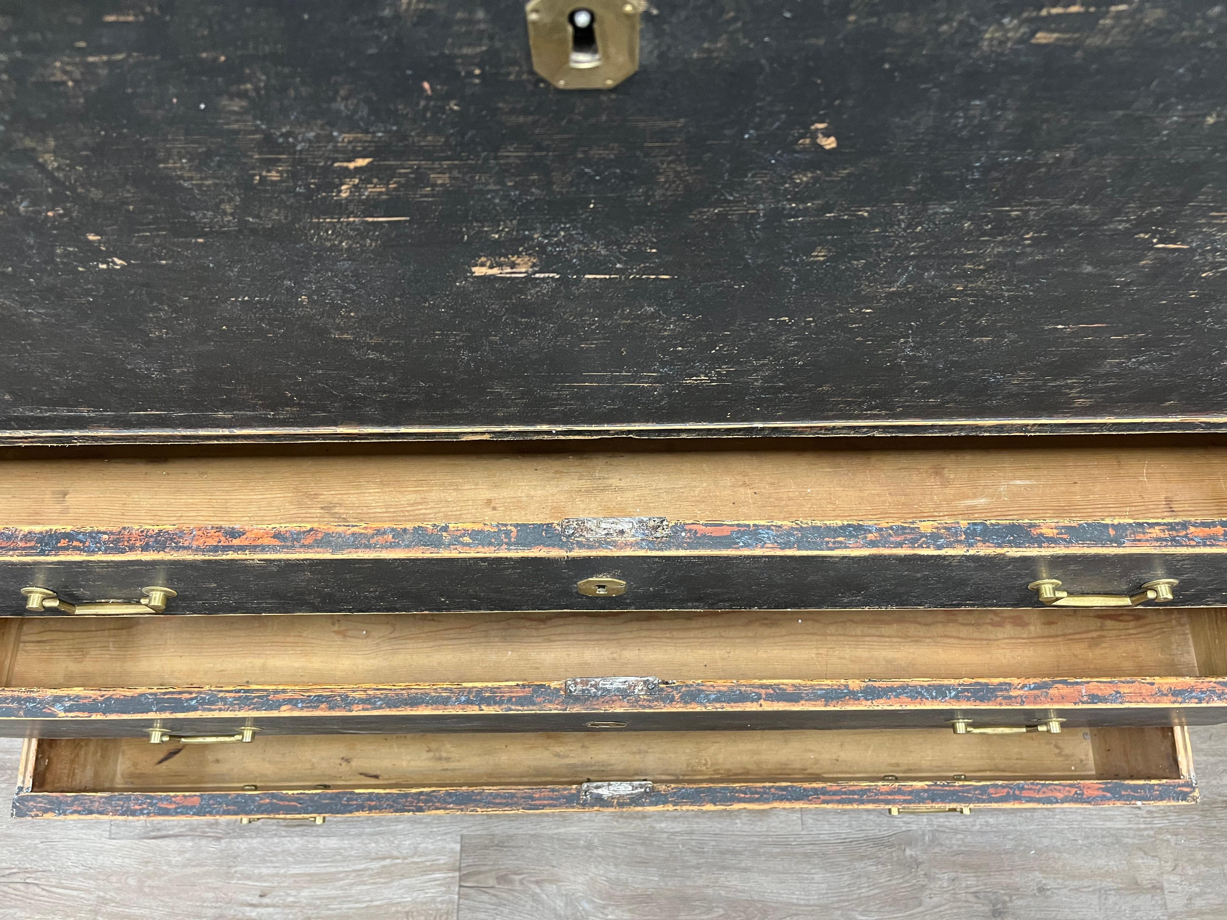 18th Century Swedish Gustavian Fall Front Desk For Sale 2