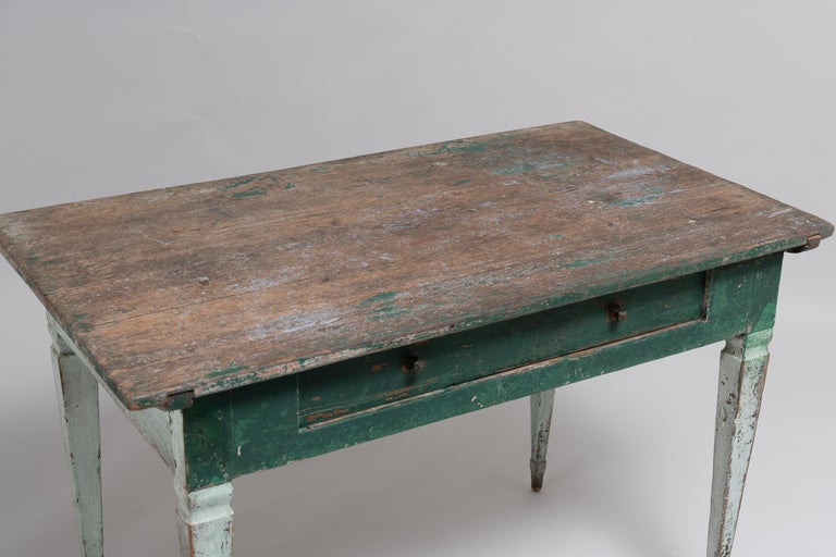 18th Century Swedish Gustavian Green Pine Desk 5