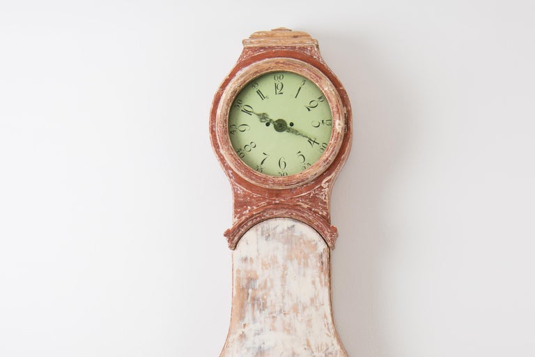 Hand-Crafted 18th Century Swedish Gustavian Long Case Clock For Sale