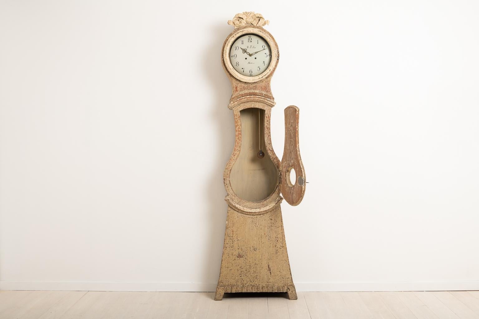 Pine 18th Century Swedish Gustavian Long Case Clock