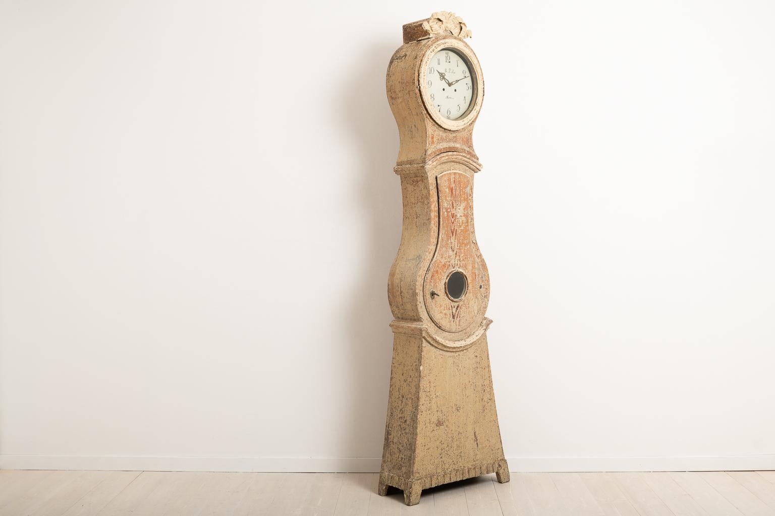 18th Century Swedish Gustavian Long Case Clock 1