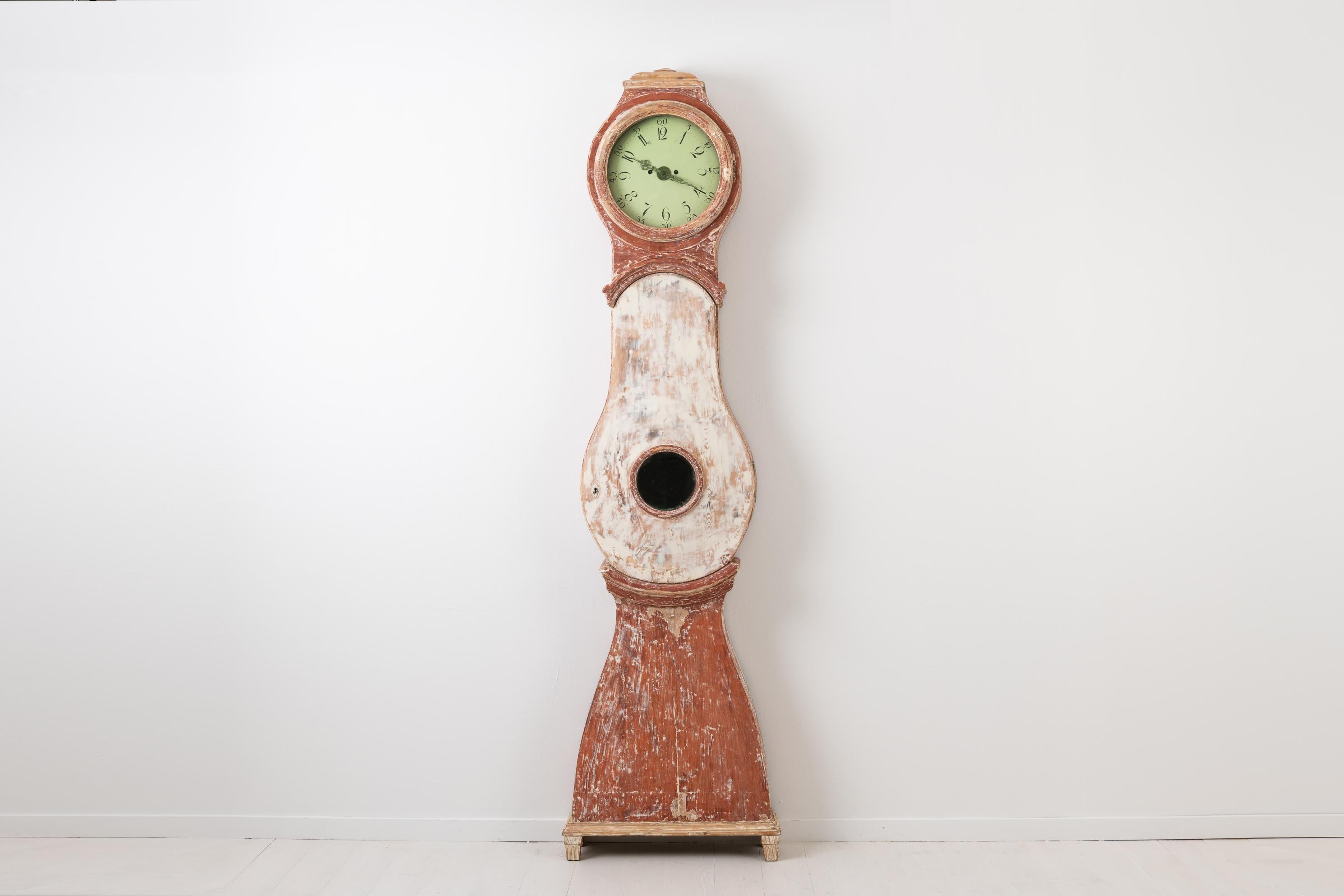 Pine 18th Century Swedish Gustavian Long Case Clock