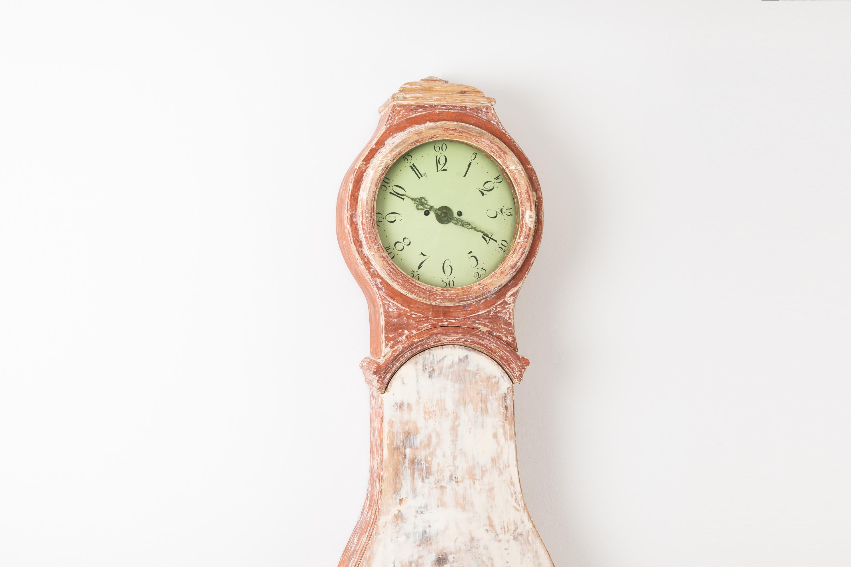 18th Century Swedish Gustavian Long Case Clock 1