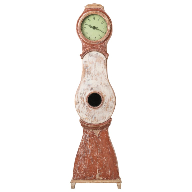 18th Century Swedish Gustavian Long Case Clock For Sale