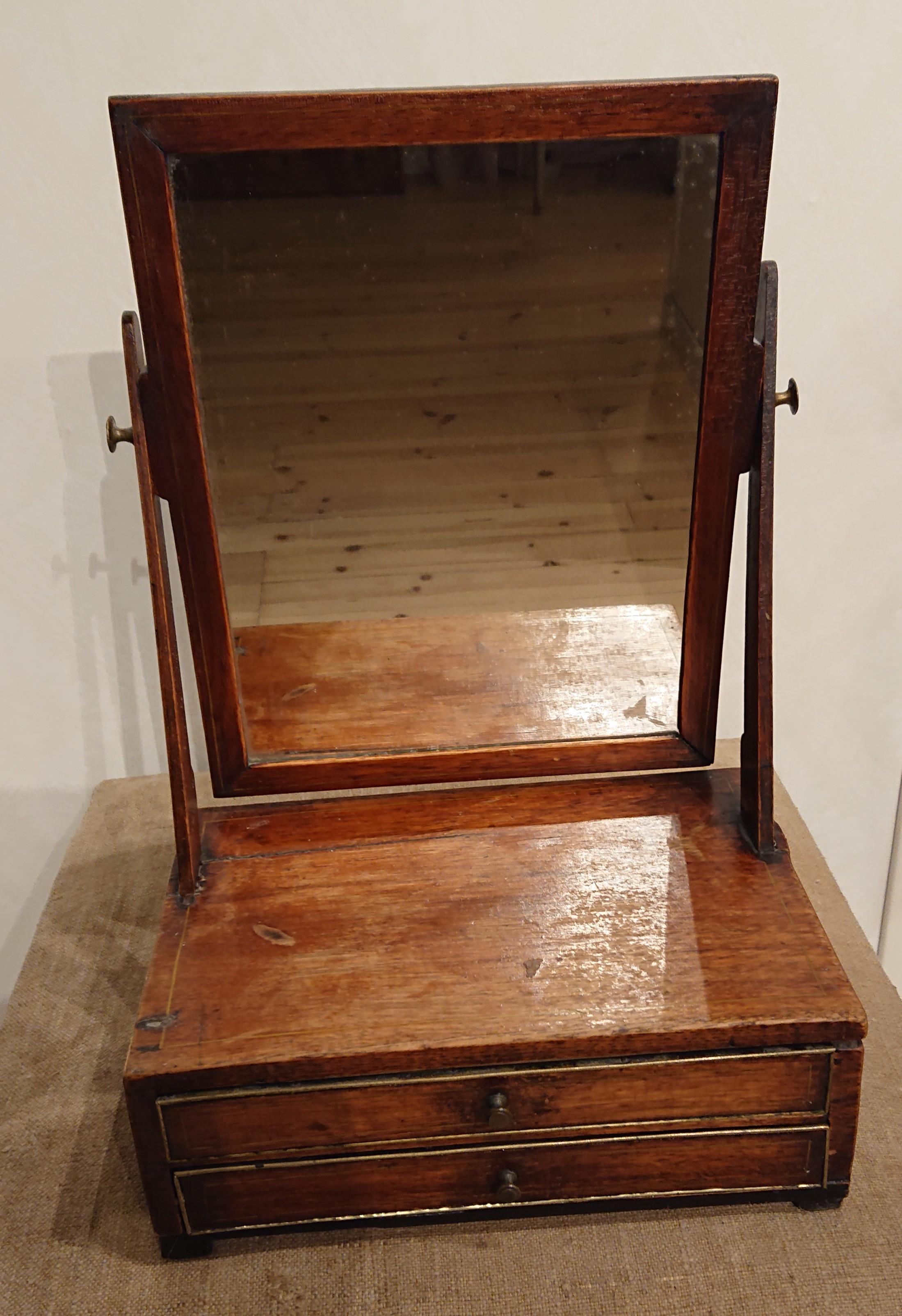 18th Century Swedish Gustavian Mahogany Table Mirror / Dressing Mirror For Sale 2