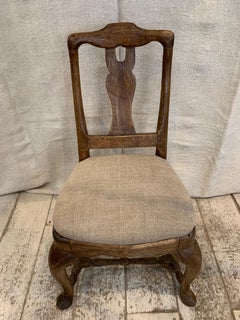 Schwedischer Gustavianischer Eichenstuhl aus dem 18.