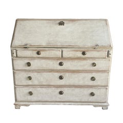 18th Century Swedish Gustavian One Part Pinewood Bureau - Antique Secretaire