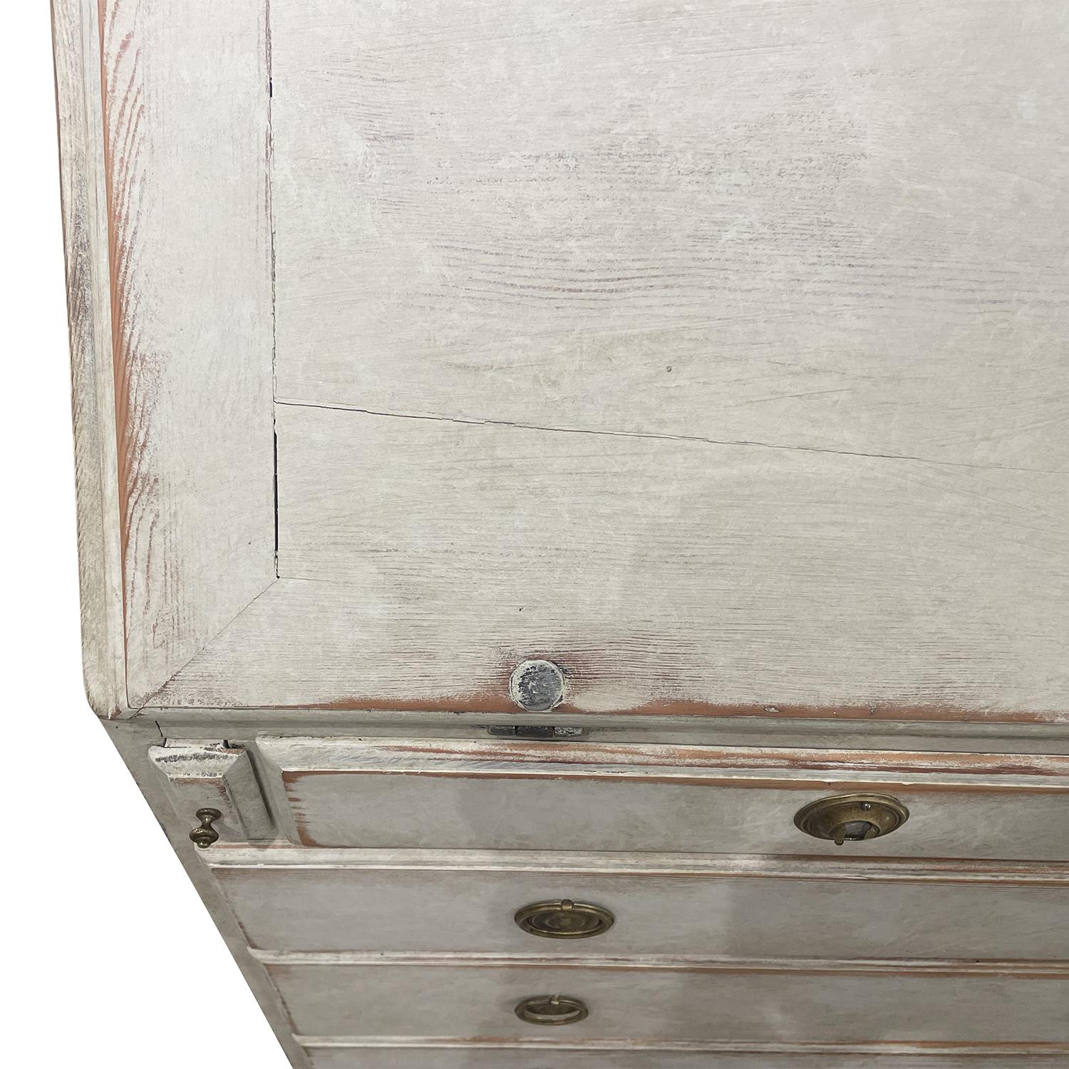 Siglo XVIII Mesa Gustaviana Sueca de Madera de Pino - Secretaire Antiguo siglo XVIII en venta
