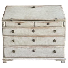 Siglo XVIII Mesa Gustaviana Sueca de Madera de Pino - Secretaire Antiguo