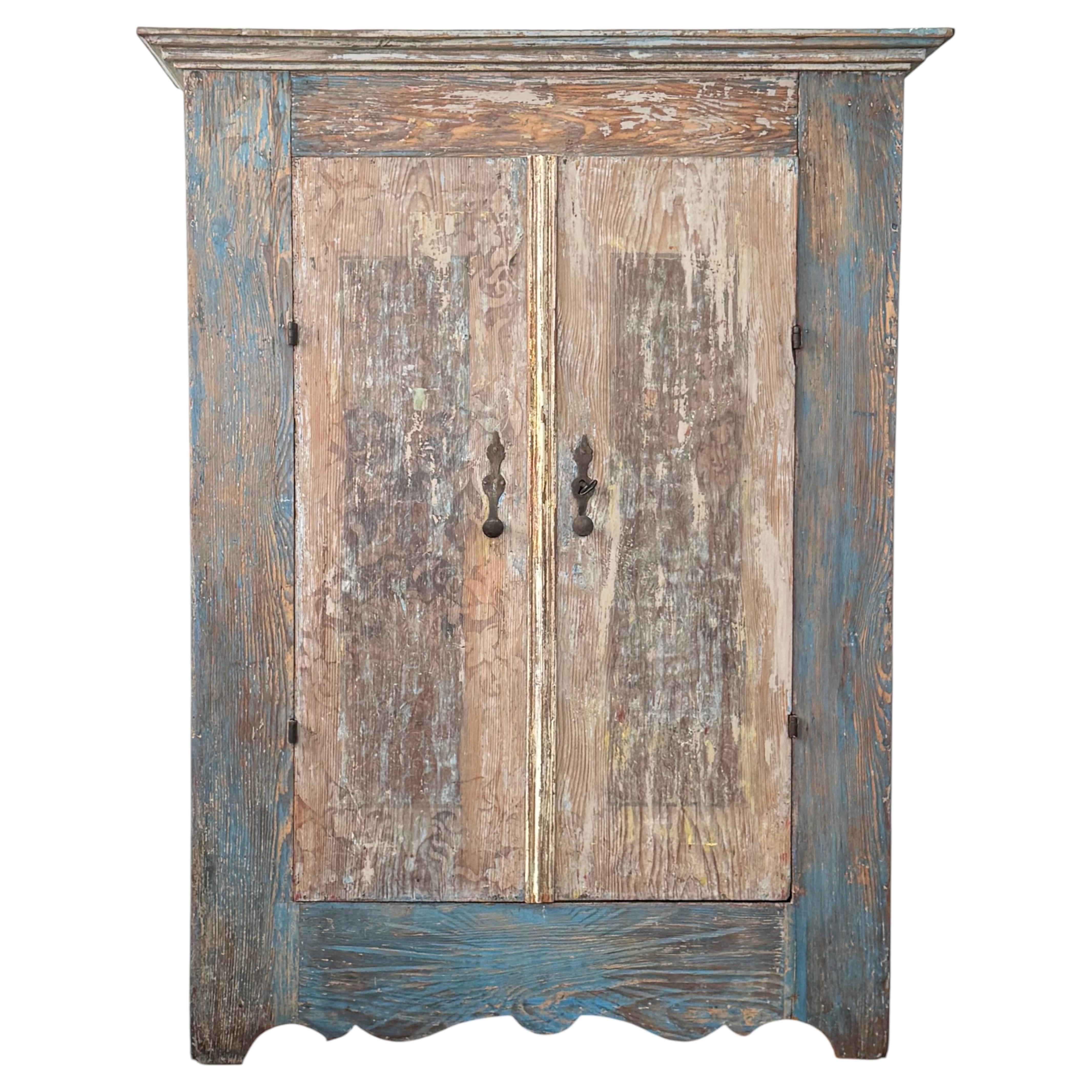 18th Century Swedish Gustavian Painted Cabinet