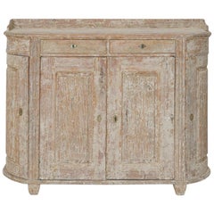 18th Century Swedish Gustavian Period Buffet In Original Paint with Reeded Doors