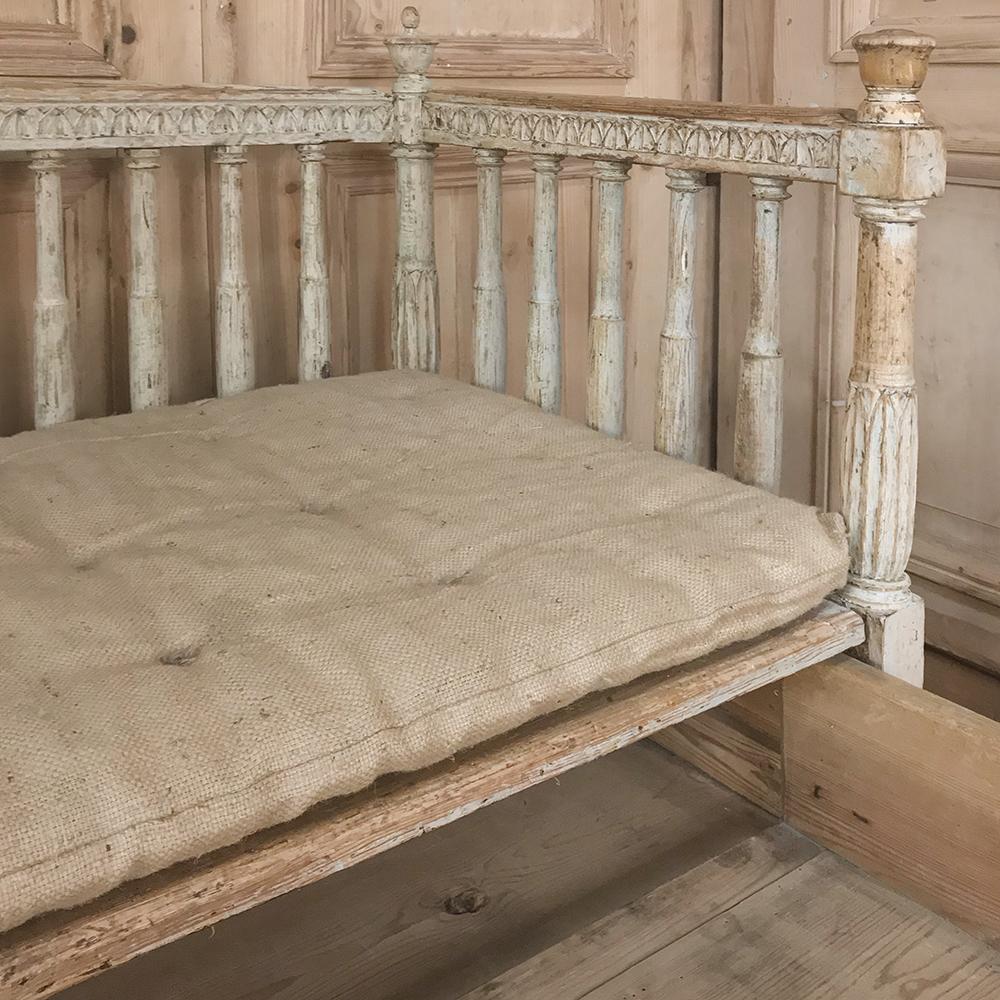 18th Century Swedish Gustavian Period Day Bed, Hall Bench, circa 1790 4