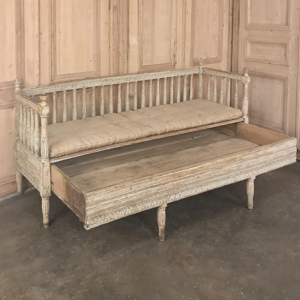 18th Century Swedish Gustavian Period Day Bed, Hall Bench, circa 1790 2